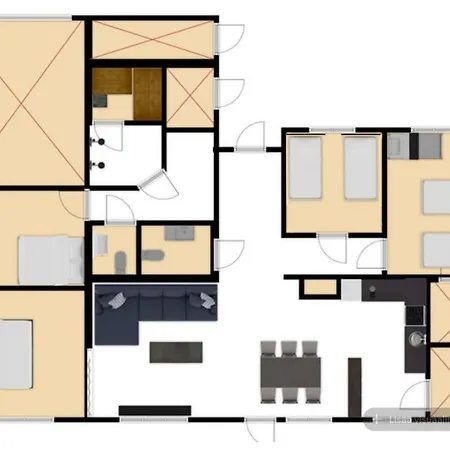 Holiday home Large Detached House, Wifi, Sauna, 4 Br